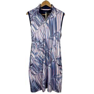 NEW! EPNY Golf Swirling Wave Print Dress Skort Shorts Sport White Red Blue - XXL